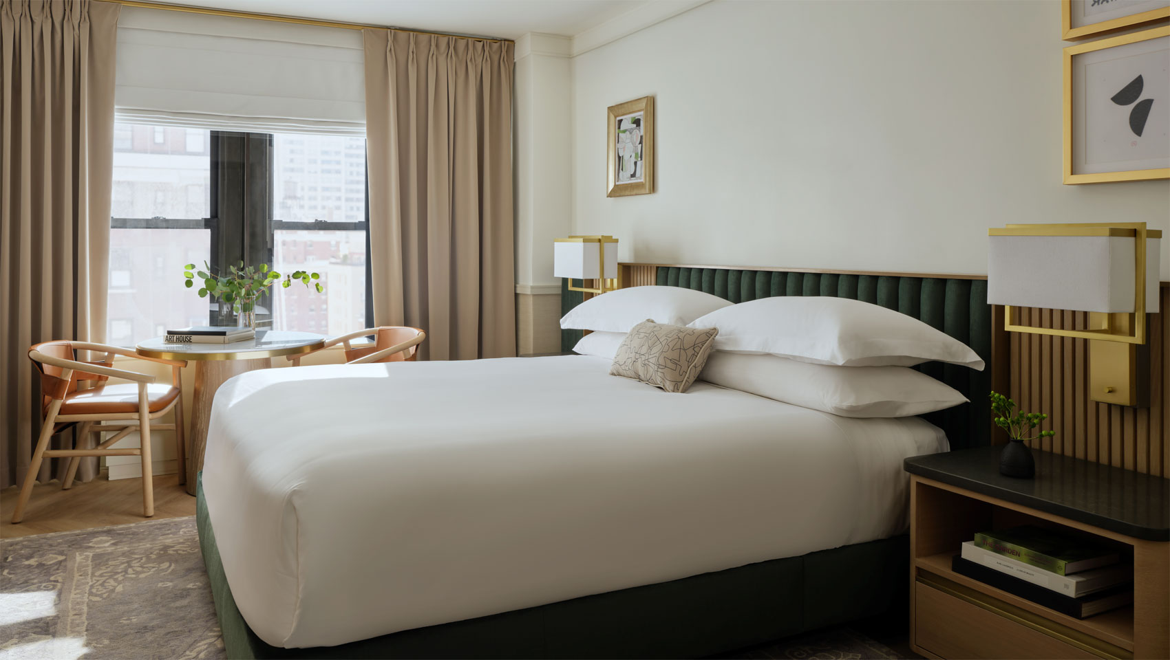 guestroom with king bed at 70 Park Ave